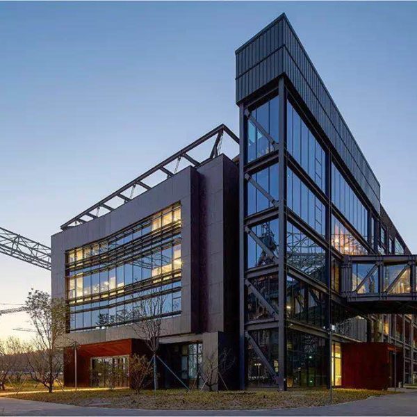 One façade of the Olympic Village in Beijing with Laminam